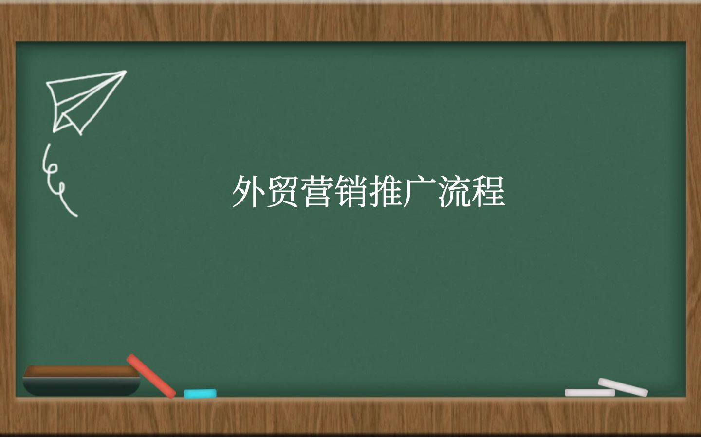 外贸营销推广流程