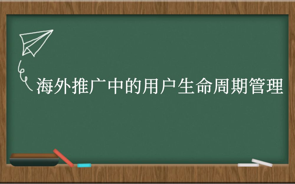 海外推广中的用户生命周期管理