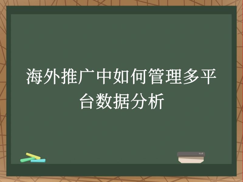 海外推广中如何管理多平台数据分析